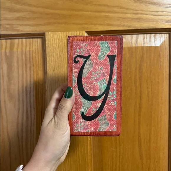 Reversible Merry Christmas and Happy Thanksgiving Letter Block Set - Picture 5 of 10